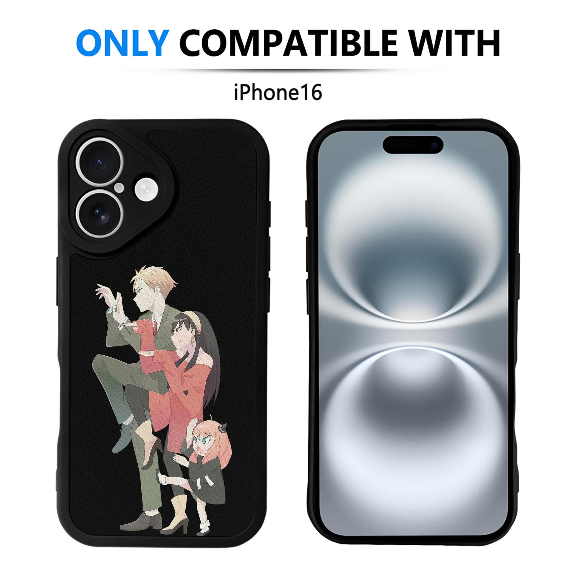 （画像用） SPY×FAMILY间谍家家酒 【iPhone 16シリーズ対応】シリコンスマホケース（レザー調） 材質：シリコン